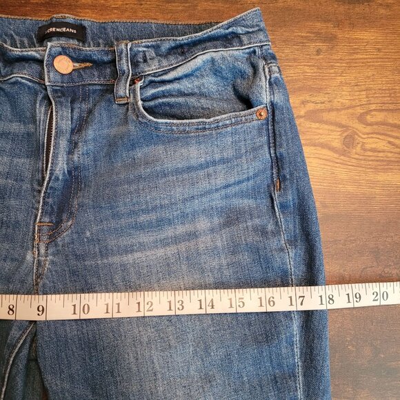 J Crew Jeans 27 P Slim Broken In Boyfriend Mid Rise Ripped Medium Light Wash - Picture 8 of 12